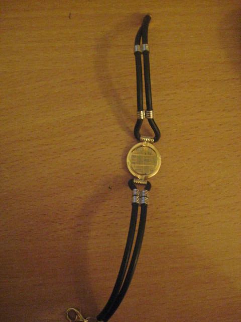 Браслет каучук с золотом