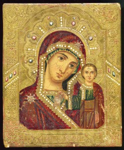 Казанская, на золоте