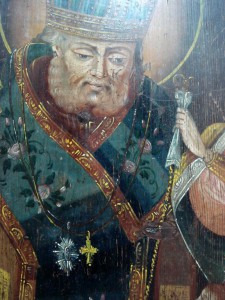 Икона Св. Николай оживляющий детей засоленных в бочке.