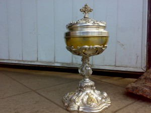 Потир с крышкой в серебре