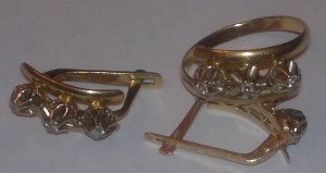 кольцо и серьги с бриллиантами