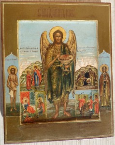 Икона Иоанн Предтеча со сценами жития. Продажа.