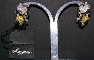 -комплект: серьги, кольцо, подвеска. Maggioro. 5,54ct-