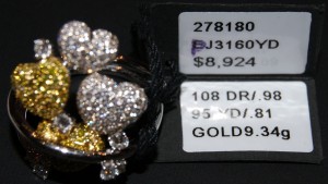 -комплект: серьги, кольцо, подвеска. Maggioro. 5,54ct-