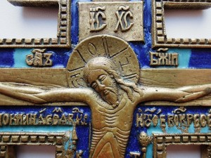 Крест киотный, 3 эмали.