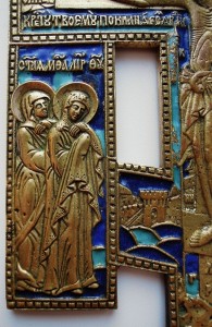 Крест киотный, 3 эмали.