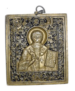 Икона Антипий (эмаль, идеал)