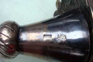 Подсвечник.Серебро 84*