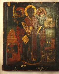Икона "Св. Николай Можайский", Оклад серебро