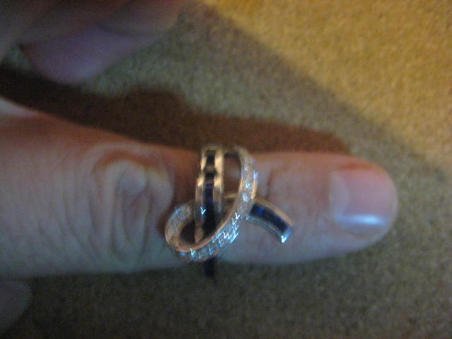 Кольцо Cartier белое золото 750пр брюли и сапфиры