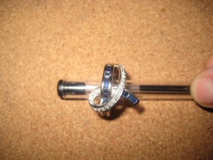 Кольцо Cartier белое золото 750пр брюли и сапфиры