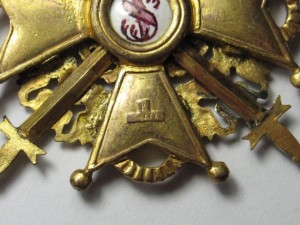 Станислав 2 ст. с мечами (бронза)
