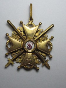 Станислав 2 ст. с мечами (бронза)