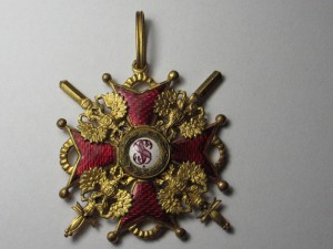 Станислав 2 ст. с мечами (бронза)