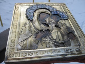 Смоленская Б М с эмалевым венцом, киот