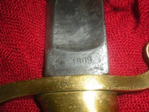 шашка драгунская солдатская обр. 1881г. пр. 1909г. со штыком