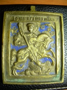 Георгий Победоносец,эмаль.