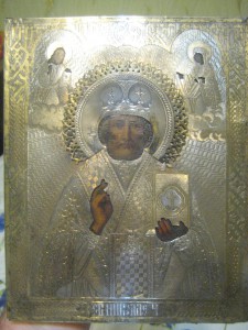 Николай чудотворец в серебре. 1876 год.