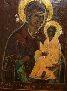 Тихвинская икона Божией Матери серебро