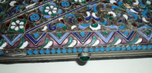 Портсигар.серебро 84 пр,эмаль,Дмитрий Николаев.