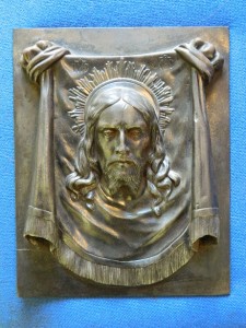 Икона "Спас Нерукотворный", Касли, чугун, 1904 г., формовщик