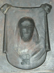 Икона "Спас Нерукотворный", Касли, чугун, 1904 г., формовщик