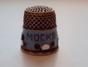 НАПЕРСТОК 875 пробы. 4 цвета эмали. МОСКВА