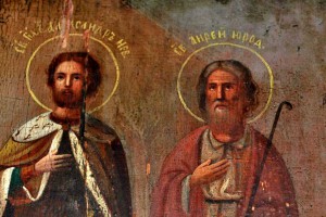 Икона Святые Владимир, Андрей, Александр, Елизавета.