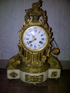 Часы мрамор+бронза JAPY FRERES