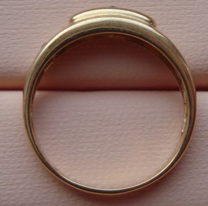кольцо женское 750 с брюликами