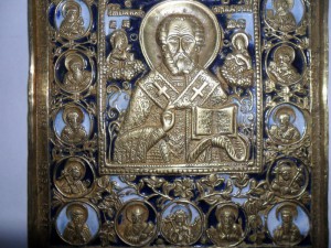 Икона пластика Николай Чудотворец.