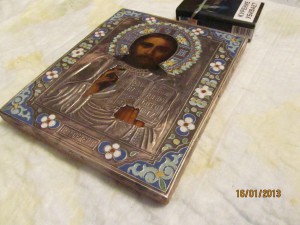 икона серебро с эмалью