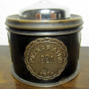 Бронзовая чернильница Русская Армия 1920 маст тр Кронштадт
