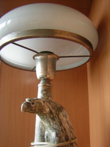 Настольная лампа(нутур.камень,стекло)