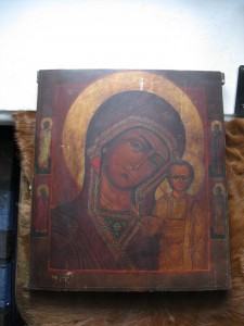 Икона оклад Казанская Богородица