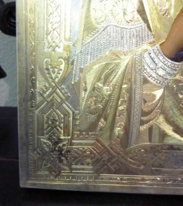 Тихвинская, аналой, штихель, серебро