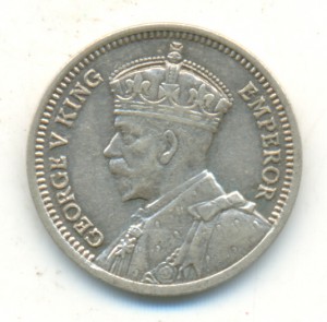 Новая Зеландия. 3 пенни 1933 года. VF+.