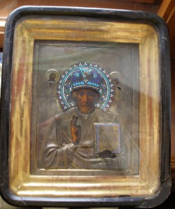 Николай Угодник серебро эмаль.