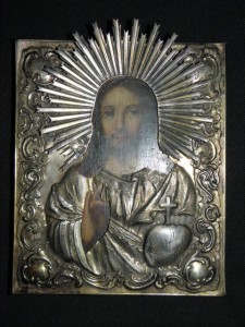 Икона "Господь Вседержитель", серебро, 1817г.