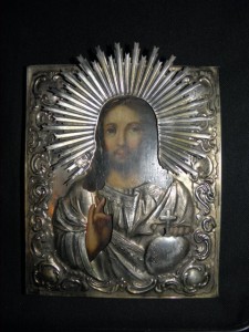 Икона "Господь Вседержитель", серебро, 1817г.