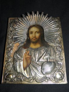 Икона "Господь Вседержитель", серебро, 1817г.