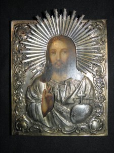 Икона "Господь Вседержитель", серебро, 1817г.