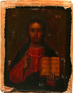Икона Господь Вседержитель, оклад серебро 84 пр., позолота!
