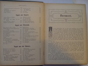 Большая старая красивая книга Deutsche Sаgen