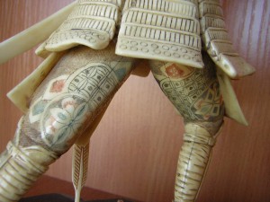 Окимоно" Бисямон "____Бог богатства и процветания______кость