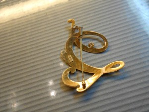 Брошь золото 30-гг 750 проба