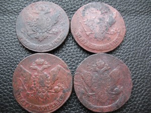 5 КОПЕЕК 1763,64,65,88 ММ, лот-2