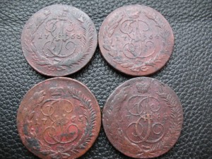 5 КОПЕЕК 1763,64,65,88 ММ, лот-2