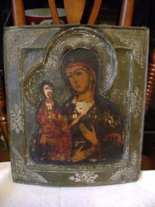 Божья Матерь. Троеручница. 18 век