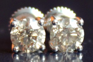 Серьги-Пусеты Бриллианты